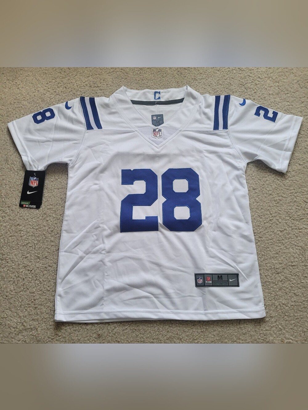 Indianapolis Colts Jonathan Taylor #28 Stitched NFL Jersey Kid M